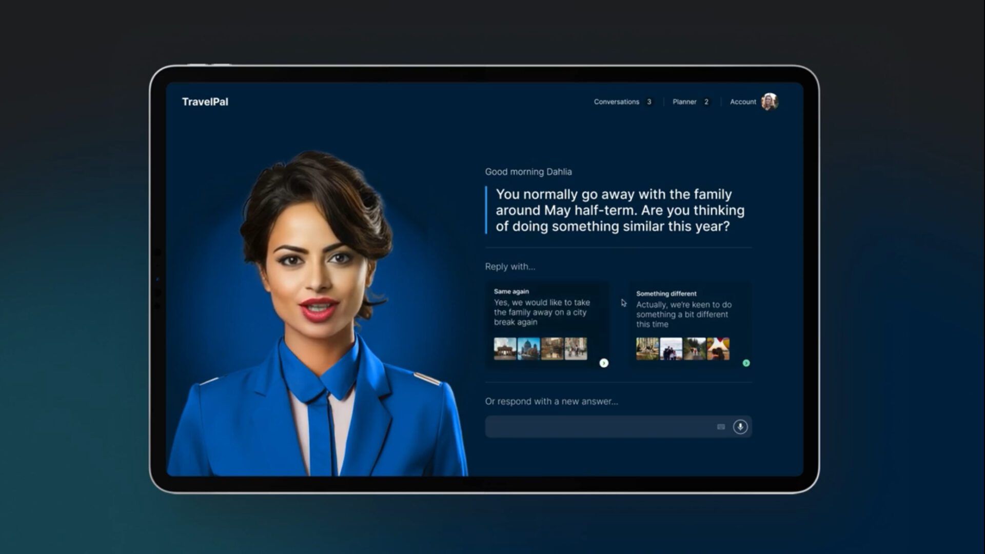 Mockup of AI Agent