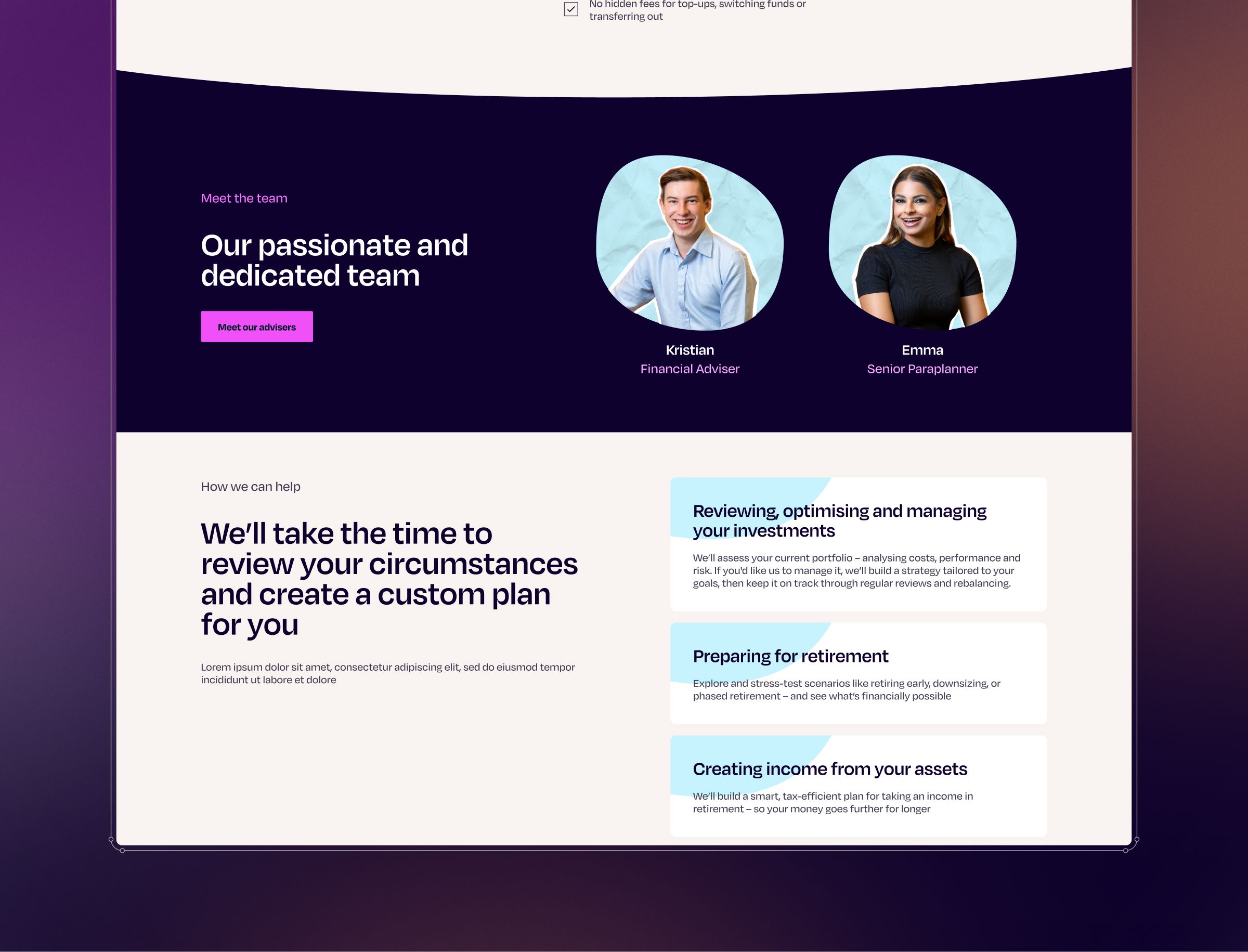 Octopus Money Website Design