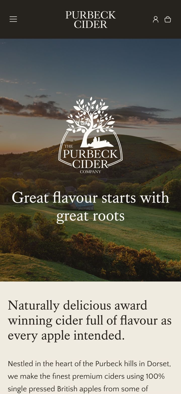 Purbeck Cider Mobile Design
