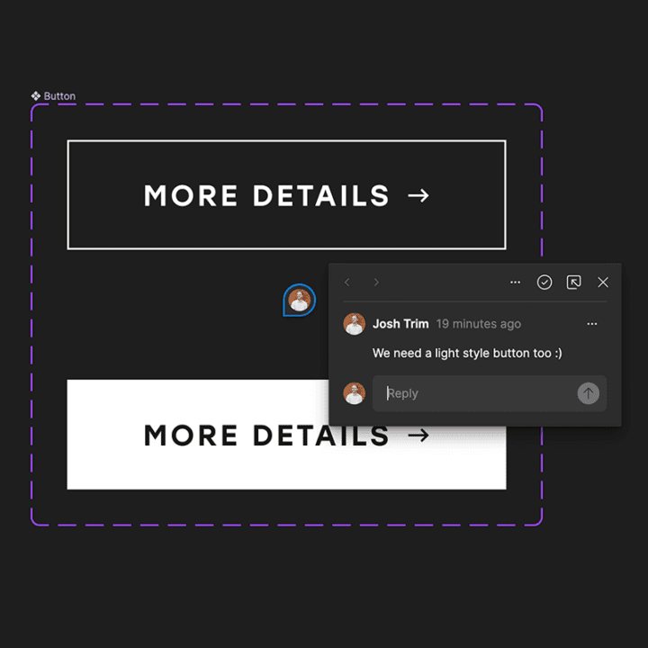 Figma comments UI.